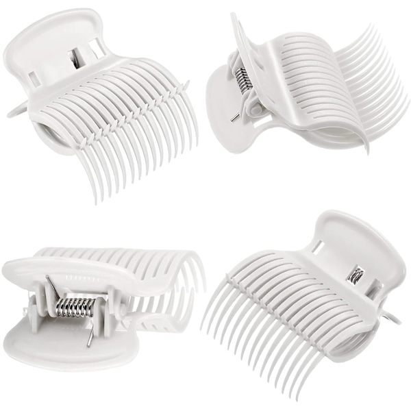 Varme rulle klips hår krøller klo klips erstatning rulle klips for kvinner jenter hår seksjon styling (12 stykker, svart)