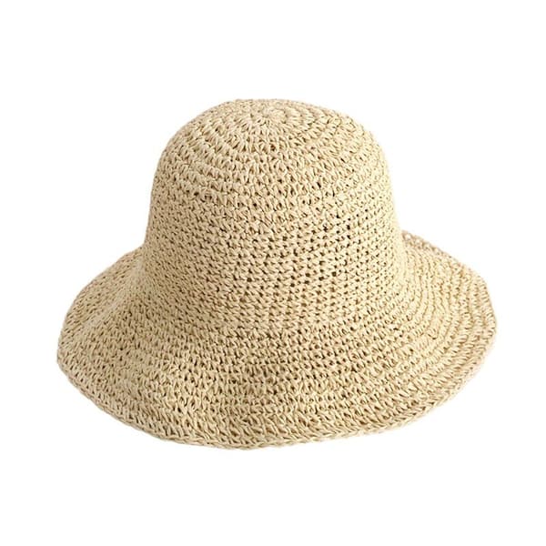 Solhatte til kvinder, Sommer Strand Bredskyggede Hatte til Kvinder, Foldbar Rejse Stråhat