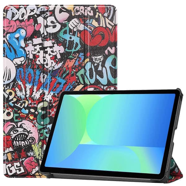 Til Samsung Galaxy Tab S10 FE/S9 FE Etui Mønsterprint Læder Stand Tablet Cover