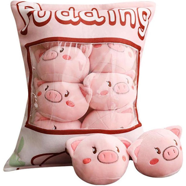 Bedårande snacks kudde gosedjur leksak pudding dekoration avtagbar kattunge figur