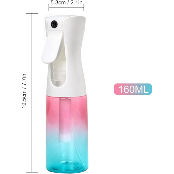 Hiussuihkepullo, tyhjä sumutinpullo, 160 ml suihkepullot