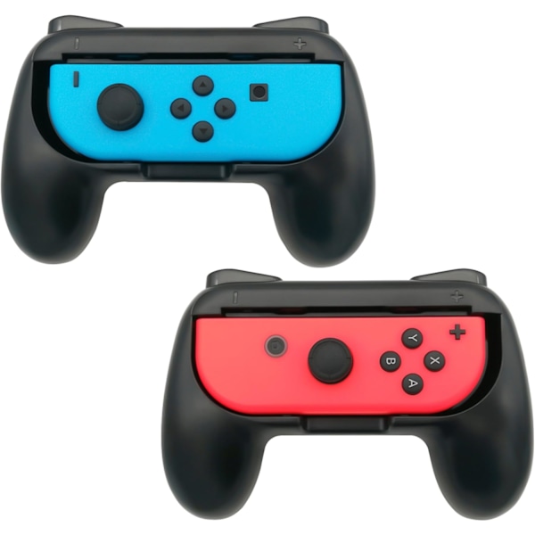 Grepp kompatibel med Nintendo Switch för Joy-Con Switch OLED-modell, slitstarkt handtagskit Gamepad-ersättning (svart)