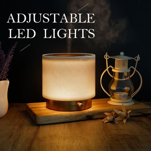Elegant stofaroma diffuser - Stille æterisk oliediffuser med blødt natlys, perfekt til hjemmet, kontoret og yogarummet