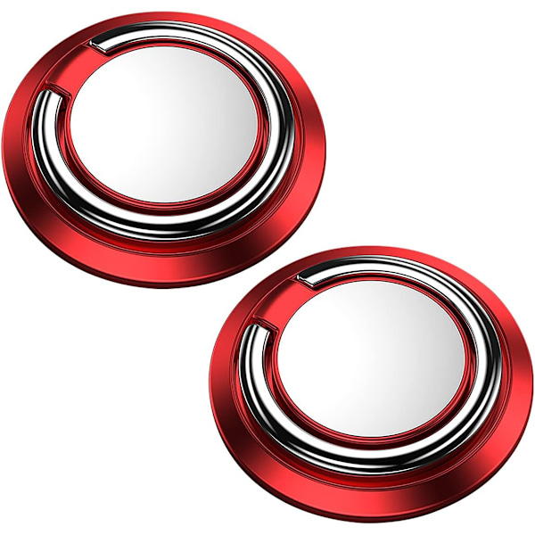 2 st Mobiltelefon Ringhållare Magnetisk Fingerring Ställ Bilfäste Tillgänglig 360 Justerbar Mobiltelefon Loop För Smartphones