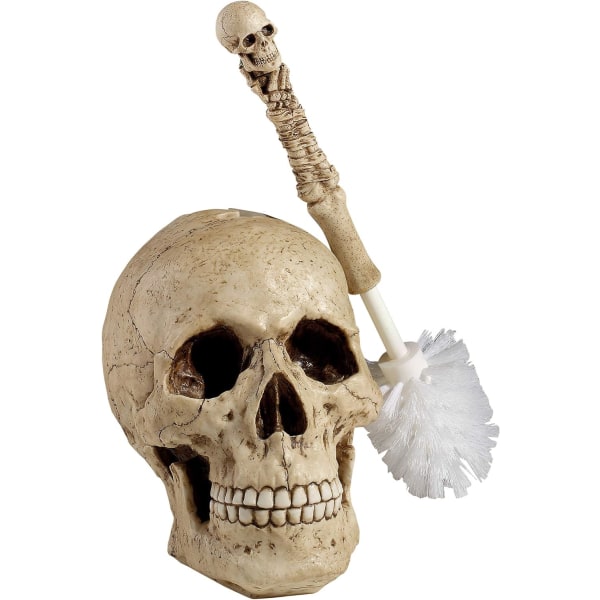 Skeleton Gothic Badrumsinredning Toalettskål Set, Polyresin