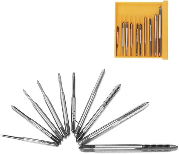 10 st Micro Taps för klocktappning, Mini Spiral Fluted Tap Maskin Tap Set