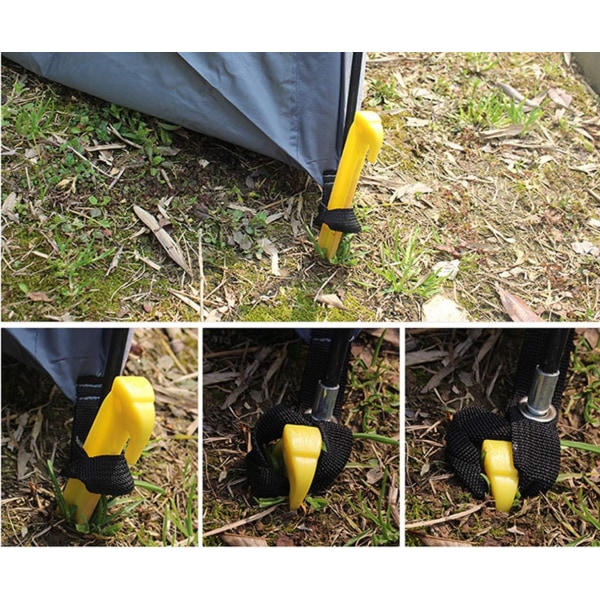 9 tums tältstakar av plast -10 st kraftiga och större tåliga tältpinnar Spike krok för camping utomhus