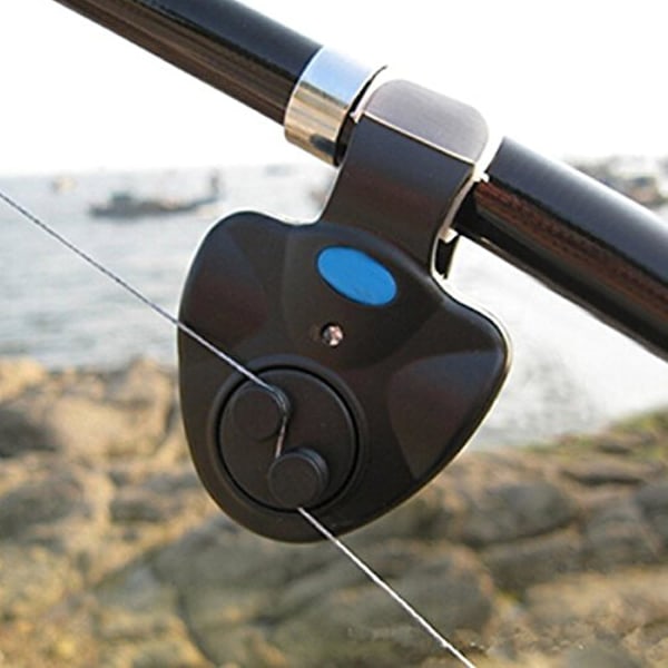 4st Svart Elektronisk Ljus Fiskebett Ljud Larm Bell Clip On Fishing Spö