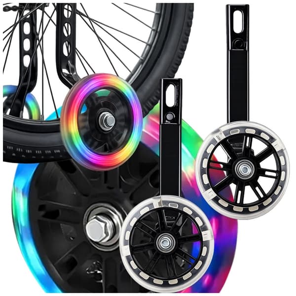 Cykelstödhjul LED 12-16 tum