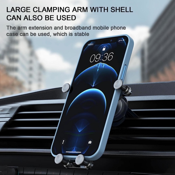 Opgraderet tablet-telefonholder til bil Fleksibel telefonholder Håndfri klemmeholder