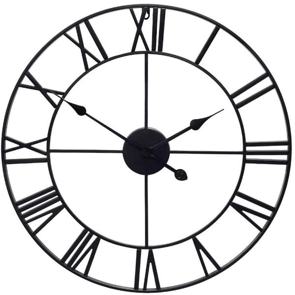 Klokke / Veggklokke - Romertall - 60cm