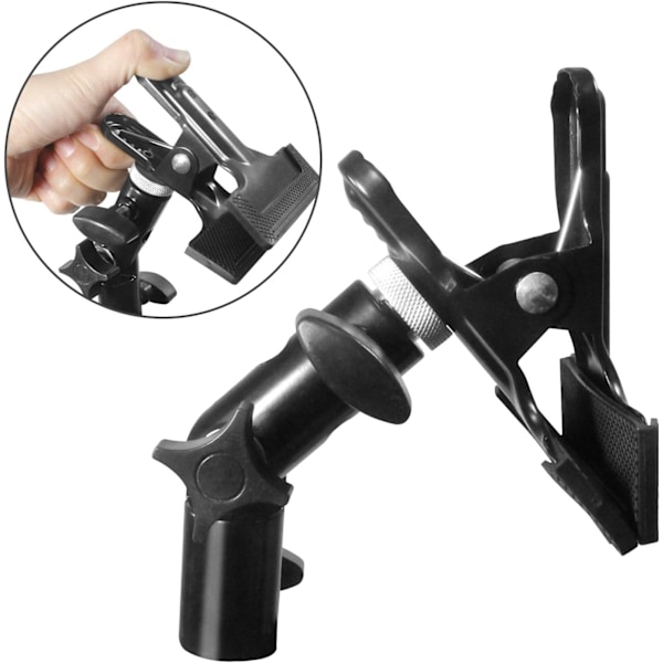 1PACK med paraplyreflektorhållare, honadaptergänga i mässing och 5/8\" ljusstativfäste för reflektor