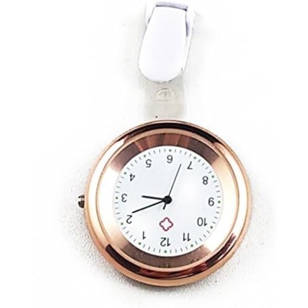 Watch Brosch Silikonklämma Infektionskontroll Design Sjuksköterska Läkare Sjuksköterska Brosch Fob Watch（Guld）