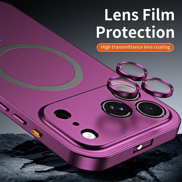 iPhone 18 Pro Max-deksel, magnetisk luksus 2-i-1 aluminiumsramme PC-bakplate, støtsikkert telefondeksel med fallbeskyttelse (marineblå) Navy Blue iPhone 18 Pro Max