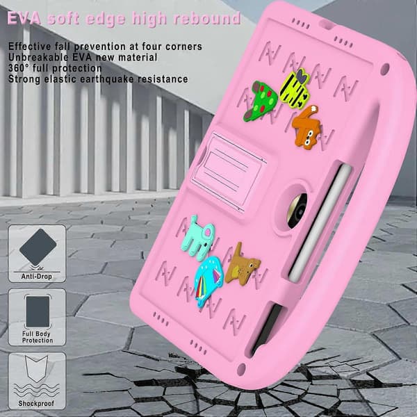 Stödfodral för Honor Pad 9 EVA+PC Tablet Skyddsfodral med Axelrem - Rosa