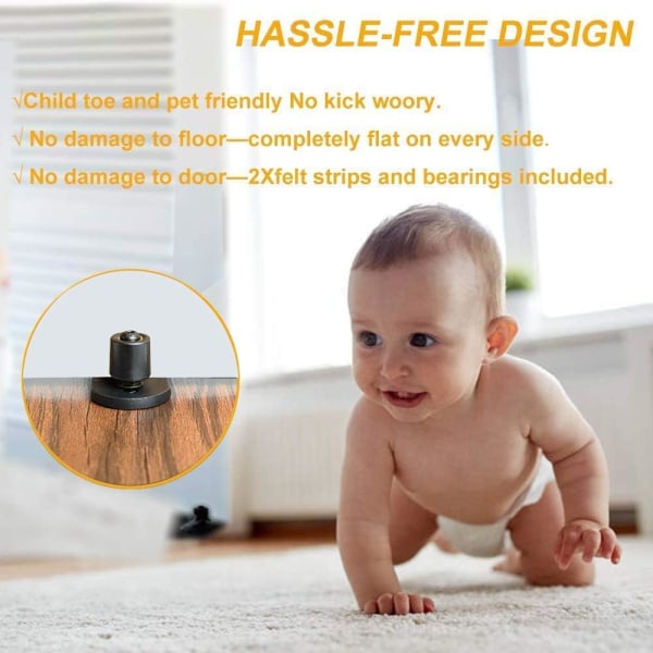 Kuglelejer Design Stay Roller Skydedør Justerbar | Unik Guide Plan med Gulv | Holdbar Stålramme