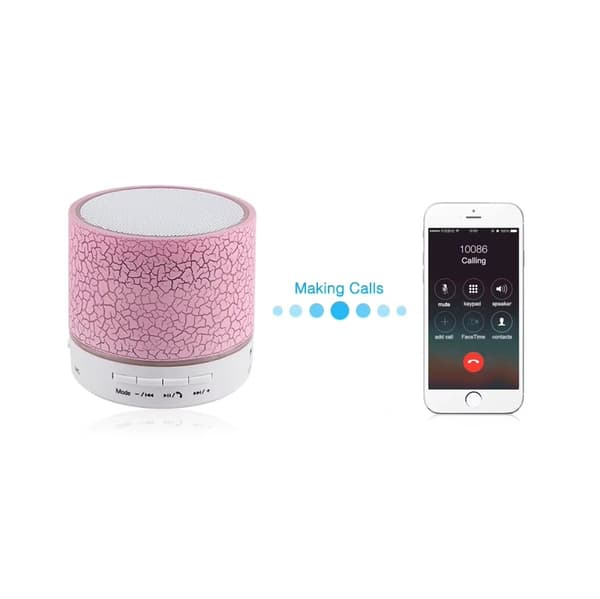Högtalare - Bluetooth med LED - Bärbar & Miniformat white