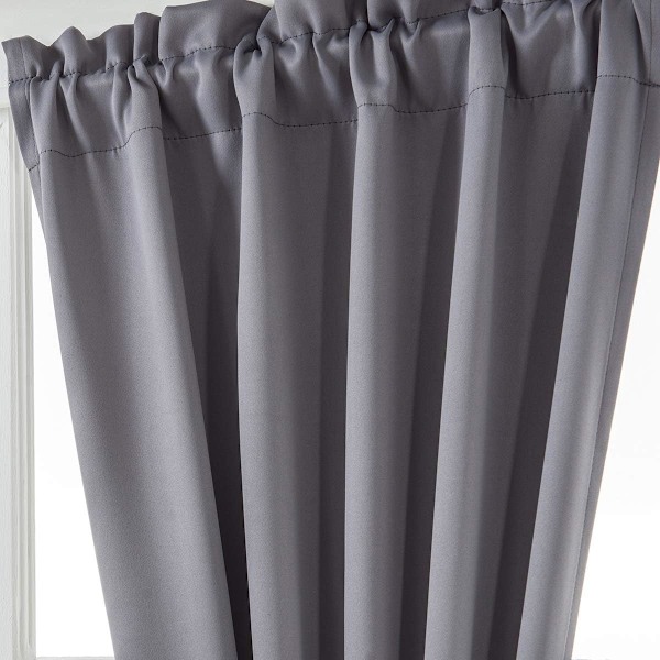 Franska Dörrgardiner Ren Färg Franska Dörrgardinspanel Mörkläggningsgardiner för Vardagsrum Sovrum Matrum, 2 Paneler, 64*183cm Blanco