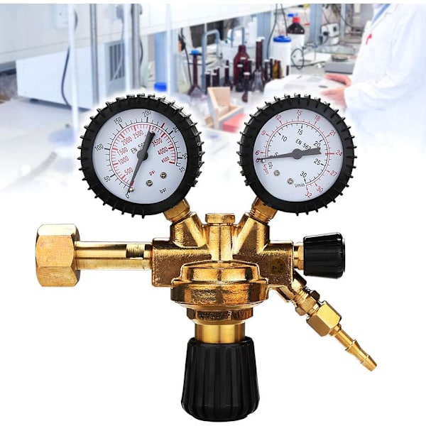 Tryckregulator, CO2-gasflaskre regulator, För återanvändbara MIG/MAG WIG TIG-flaskor, Gasregulator för Argon/Co² svetsstation