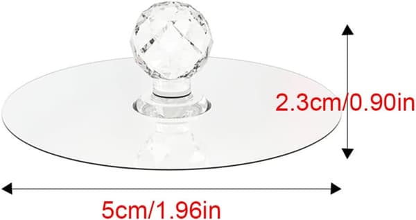 10-pak 3m klare skabsskuffer knopper, diamantformede krystalgreb