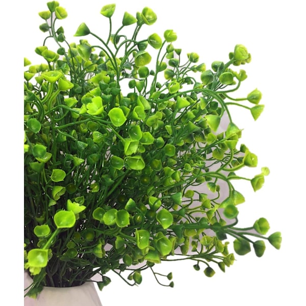 Kunstig busk buske plast falske grønne planter bryllup indendørs udendørs hjem have balkon køkken 4 stykker