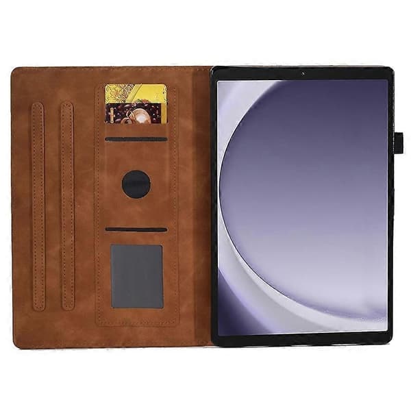 For Samsung Galaxy Tab A9+ Deksel PU Lær Tablet Cover med Kortholder Stativ