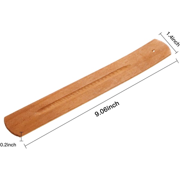 5 delar rökelsepinnar hållare rökelsebrännare askfångare, 9,06 tum lång (gulbrun)