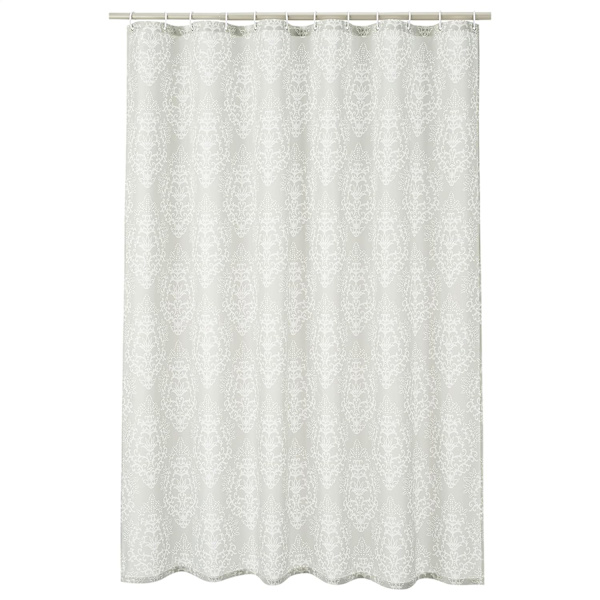 Dusjforheng i stoff - 72 x 72 tommer, for baderom 72''x72'' Light Gray Medallion