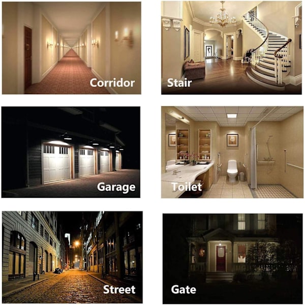 12W E27 PIR Infrarød LED-pære med bevægelsessensor Automatisk tænd/sluk A60 220V 1200lm svarende til 120W halogen, (pakke med 2, varm hvid 2700k
