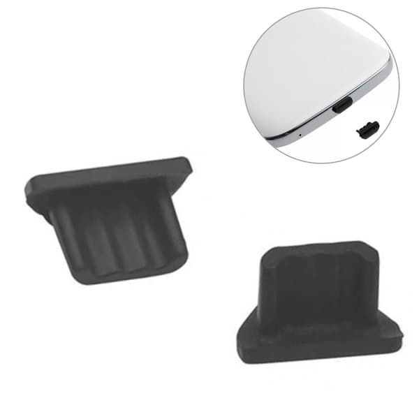 2-pakning - Støvdekselplugg for Micro-USB