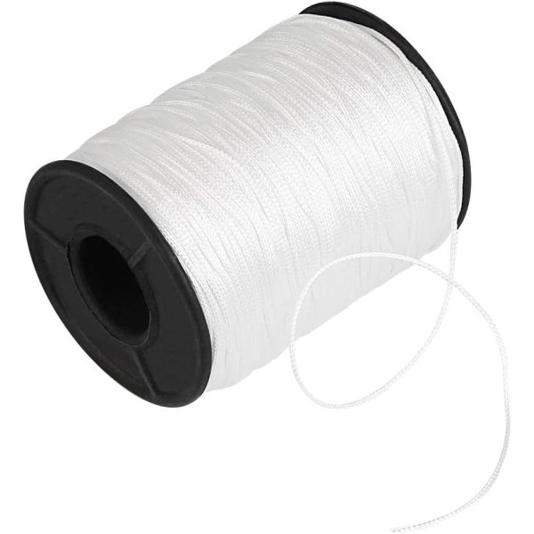 150 meter flettet skyggetau, diameter 1 mm hvit polyetylensnor