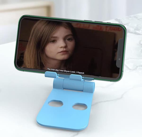 Justerbart smartphone- och skrivbordsställ, blått Blue