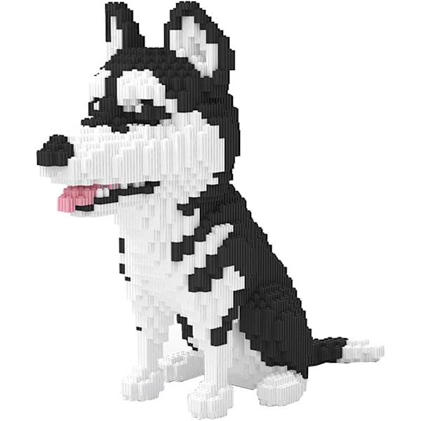 Mikro Byggeklodser Mini Kæledyr Byggelegetøj Klodser til børn Big Husky 15.74 x 5.9 x 12.59 inches