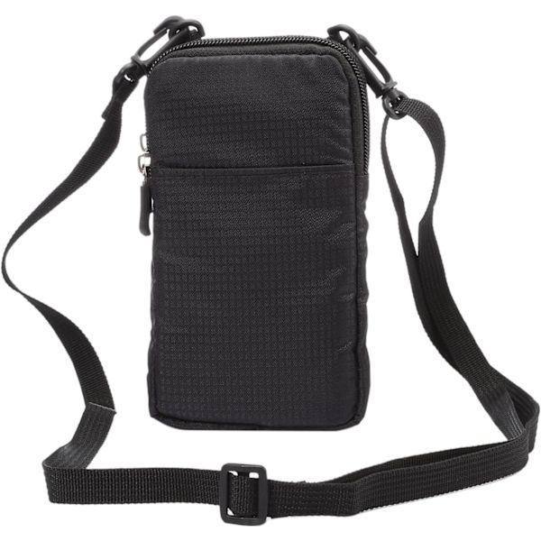Matkapuhelimen vyölaukku, crossbody-matkapuhelinlaukku, ulkoilmatkan nylon olkalaukku, vyölenkillä ja karabiinihaalla black 9*16.5*3.0CM