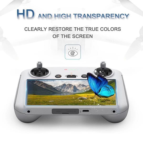 2 stk. DJI Mini 3 PRO hærdet glasfilm til DJI RC fjernbetjeningsskærmbeskyttelsesfilm