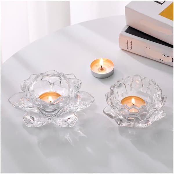 Ljusstake i glas - Heminredning & Aromaterapikopp (Stor) Large