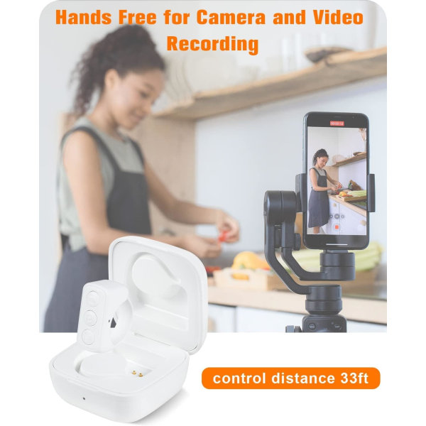 Etäohjain Kindle App -sivunkääntäjä, Bluetooth-kameran videotallennuksen kaukosäädin, vieritysrengas iPhonelle, iPadille, iOS:lle, Androidille - Ohjain