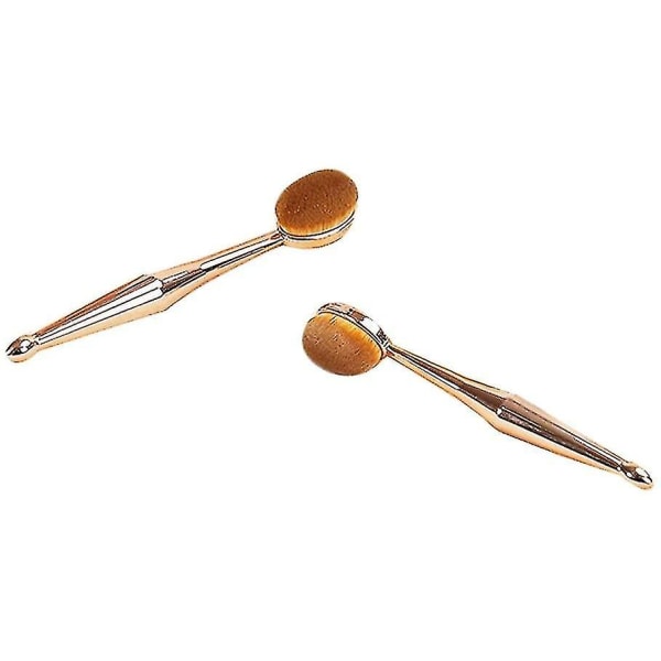 Ansigtsmakeupbørste, Multifunktionel makeupbørste (2 stk., rosaguld)