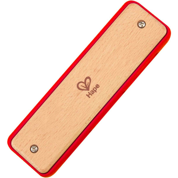 Bluesmunspel | 10-håls trämusikinstrumentleksak för pojkar och flickor Red 1.7 x 1 x 5.7 inches