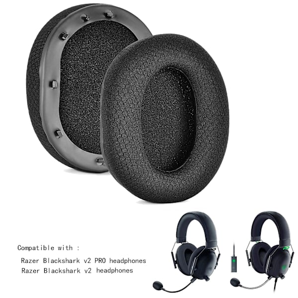1 par utbyteshörlurar kompatibla med Razer Blackshark V2 Pro / Razer Blackshark V2