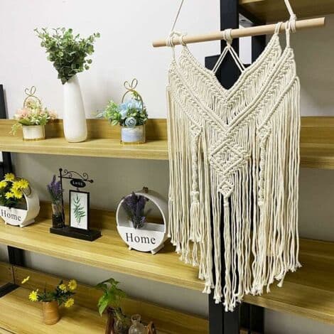 Väggbonad, Heminredning macramé väggbonad macramé väggdekor Väggbonad Handvävda väggmattor Inomhus Utomhus Bohemisk dekor