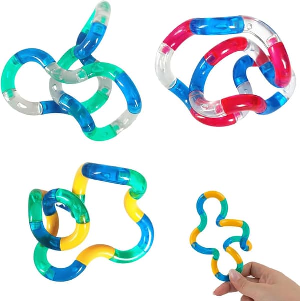PCS Tangle Fidget Leksak Vridleksak Ormleksaker Dekompression Stresslindring Stim Tyst för Barn och Vuxna
