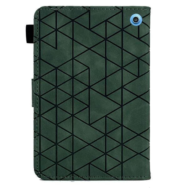 A9 Etui til Amazon Fire HD 10 (2023) med Kortlommer, Stativ og Rombeformet Læder Tablet Cover