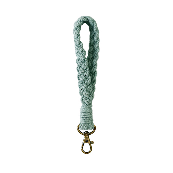 Blød Makrame Nøglering Boho Håndlavet Håndledsrem Armbånd Nøglering Country Style Håndledsrem Håndlavet Holder til Kvinder