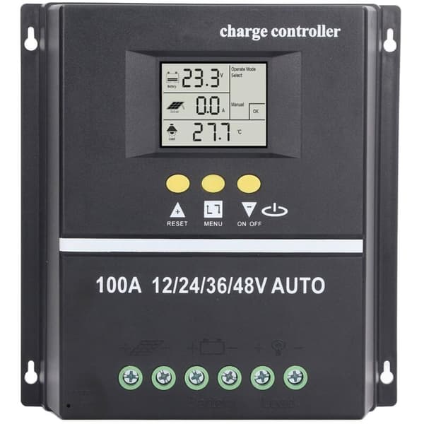 100A MPPT Solarladdningsregulator 12V 24V 36V 48V LCD-skärm Batteri Smart regulator Max 100V Dubbel USB-ingång