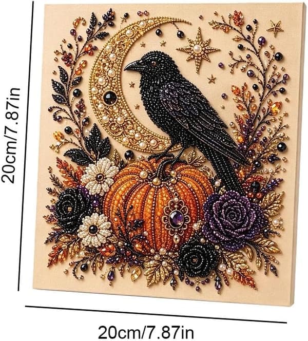 Halloween Spøgelse Perlekunst DIY Sæt, Spooky Sød 3D Diamantmaleri Håndværk, Sød Spøgelse Græskar Lærredskunst, Farve D color D