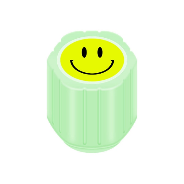 4 Smiley Face Støvhætter til Bildæk, Skull Fluorescerende Bildækventil Hætter, Selvlysende Dækhætter, Universelle Bildækventil Hætter Style 1