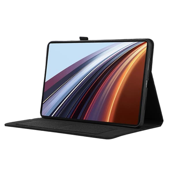 Honor Pad GT Pro -nahkakotelo, korttipidike, kangaskuvioitu tablettiteline - musta
