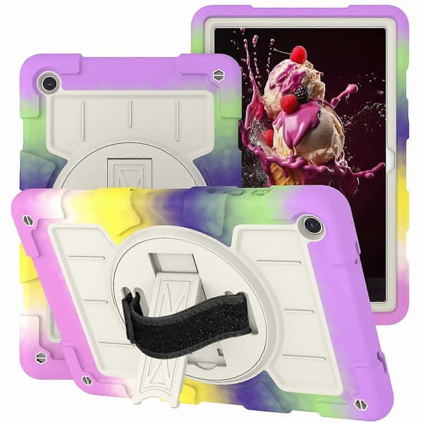 Robust cover med støttefod til Samsung Galaxy Tab A9+ (TPU+PC) med skulderrem