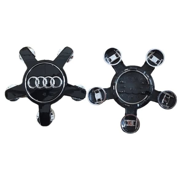 Audi Centerkapsler / Fælghub Bil Emblemer - 4-pak Black 70mm / 135mm